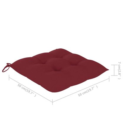 Градински трапезни столове, 3 бр, с възглавници, акация масив