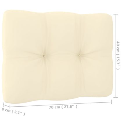 Градински лаундж комплект, 7 части, с възглавници, бор масив