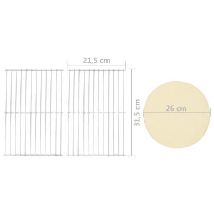3-в-1 външна пещ за пица и барбекю, черна