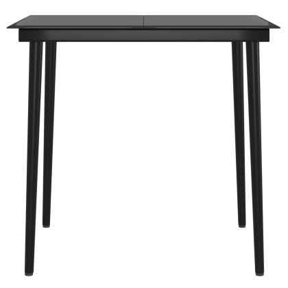 Градински трапезен комплект 3 части възглавници бежово и черно