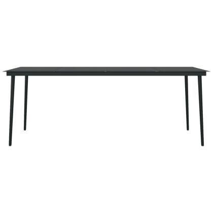 Градински трапезен комплект от 9 части с възглавници сив