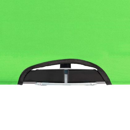 Двуместен сгъваем шезлонг, зелен, стомана