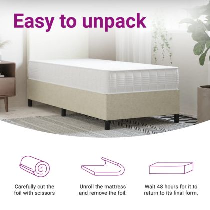 Матрак покет пружини, средна твърдост, 100x200 см