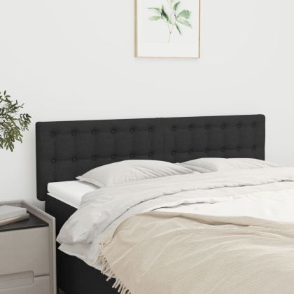 Горни табли за легло, 2 бр, черни, 72x5x78/88 см, плат