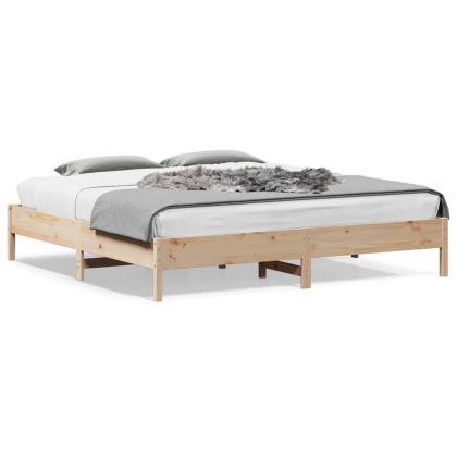 Рамка за легло без матрак, 180x200 см, масивна чамова дървесина