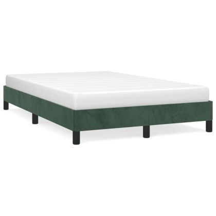 Рамка за легло, тъмнозелена, 120x190 см, кадифе