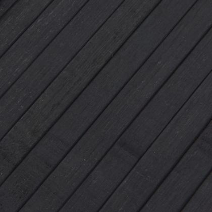 Килим, правоъгълен, сив, 80x500 см, бамбук