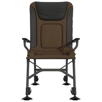 Риболовен стол с подлакътник, сгъваем, таупе