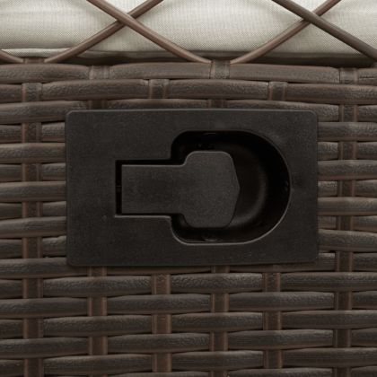 Накланящи се градински столове, 2 бр, кафяв, полиратан