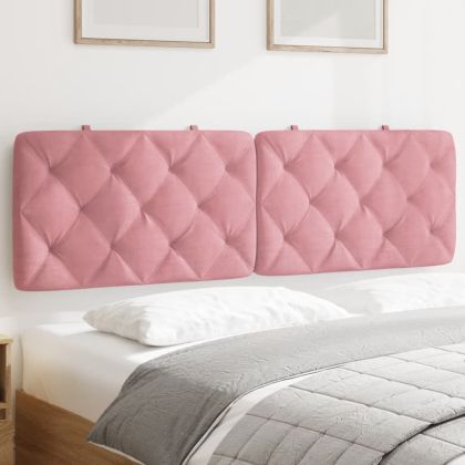 Мека табла за легло, розова, 160 см, кадифе