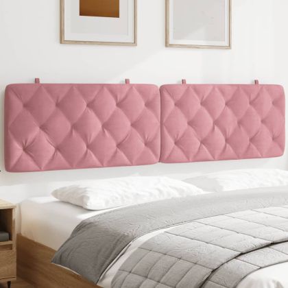 Мека табла за легло, розова, 200 см, кадифе