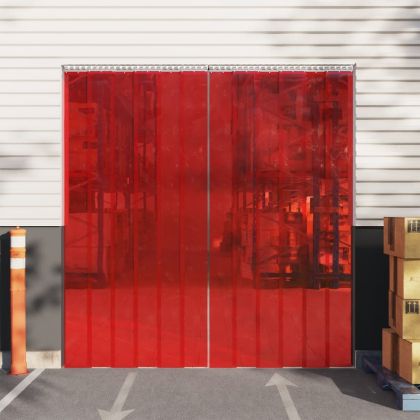 Завеса за врата червена 200x1,6 мм 25 м PVC