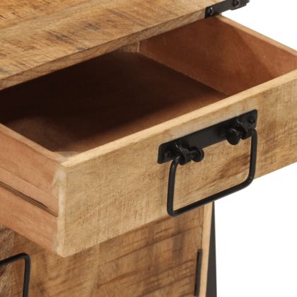 Нощно шкафче, 40x30x42 см, масивна мангова дървесина