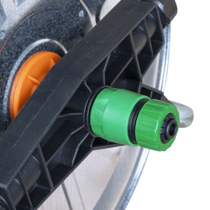 Макара за маркуч стенен монтаж за 50 м 1/2" и 35 м 3/4" стомана