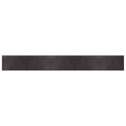 Килим, правоъгълен, тъмнокафяв, 60x500 см, бамбук