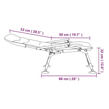 Риболовен стол с подлакътник, сгъваем, зелен