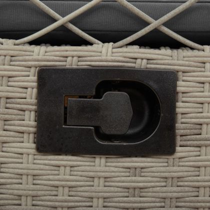 Накланящи се градински столове, 2 бр, светлосив, полиратан