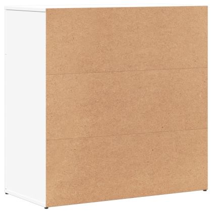 Сайдборд, бял, 79x38x80 см, инженерно дърво