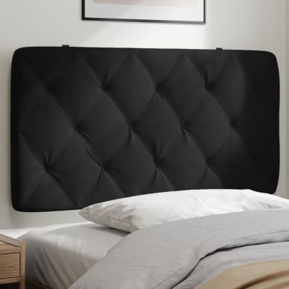 Мека табла за легло, черна, 100 см, кадифе