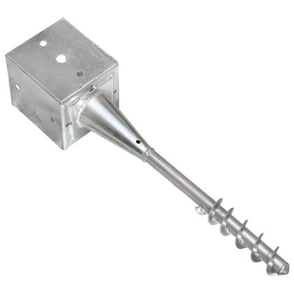 Заземителни колове 6 бр сребро 12x12x56 см поцинкована стомана