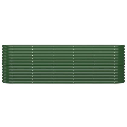 Градинска повдигната леха поцинкована стомана зелена