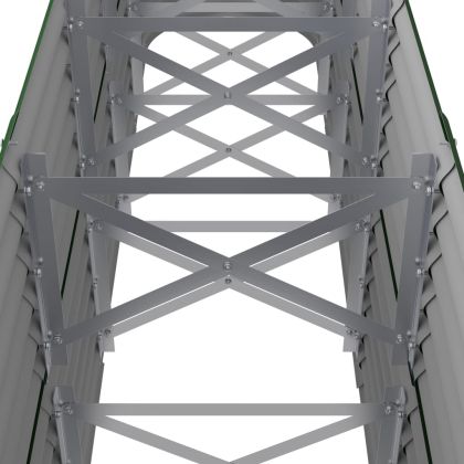 Градинска повдигната леха поцинкована стомана зелена