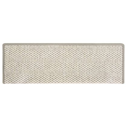 Стелки за стълби, сизалена визия, 15 бр, 65x21x4 см, платина