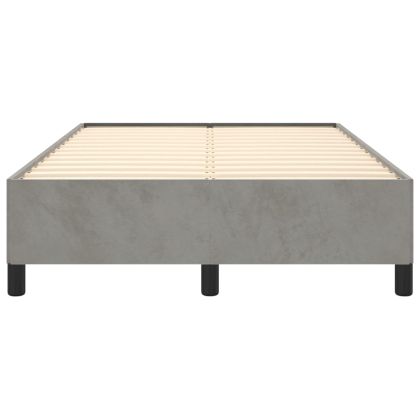 Рамка за легло без матрак, светлосива, 120x190 см, кадифе