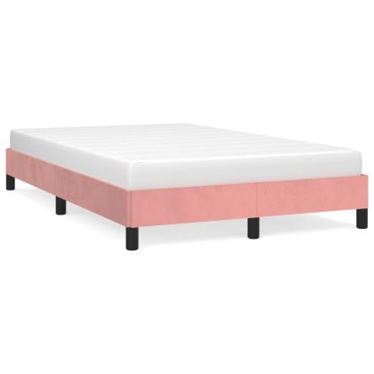 Рамка за легло, розова, 120x190 см, кадифе