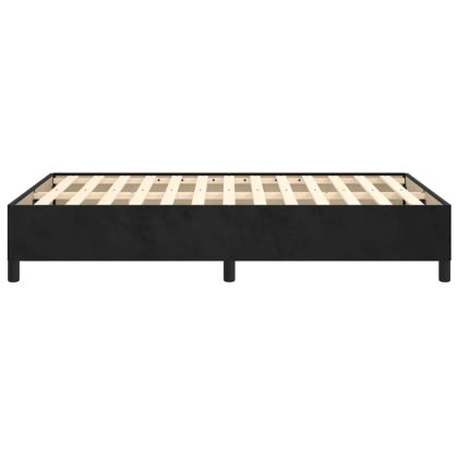 Рамка за легло без матрак, черна, 120x190 см, кадифе