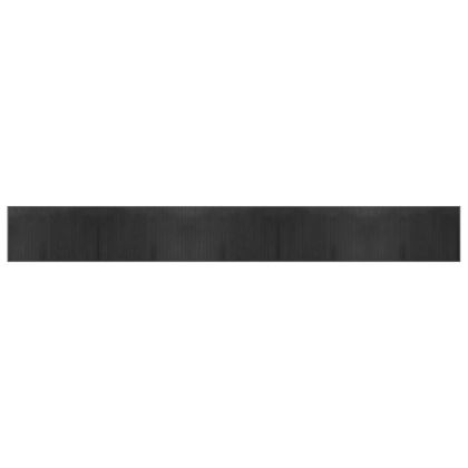 Килим, правоъгълен, сив, 60x500 см, бамбук