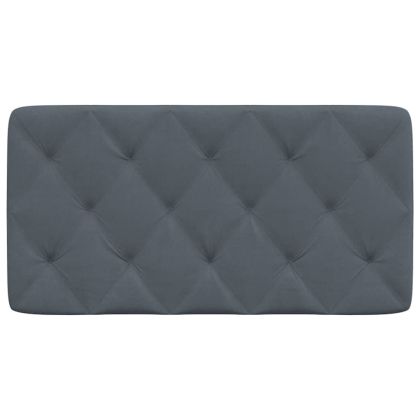 Мека табла за легло, тъмносива, 100 см, кадифе