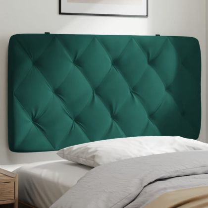 Мека табла за легло, тъмнозелена, 100 см, кадифе