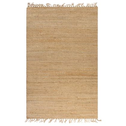 Ръчно тъкан килим от юта, 120x180 см, натурален