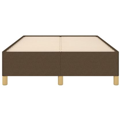 Рамка за легло без матрак, тъмнокафява, 120x190 см, плат