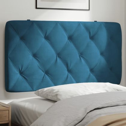Мека табла за легло, синя, 100 см, кадифе