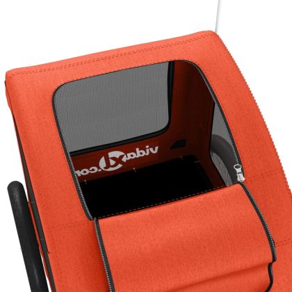 Ремарке за колело за любимци оранжев Оксфорд плат желязо