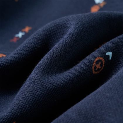 Детски суитшърт, тъмносин меланж, 128