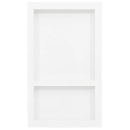 Ниша за баня с 2 отделения, бял гланц, 41x69x9 см