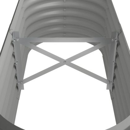 Градинска повдигната леха поцинкована стомана сиво