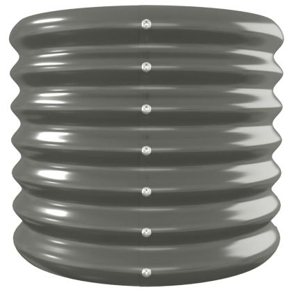 Градинска повдигната леха поцинкована стомана сиво