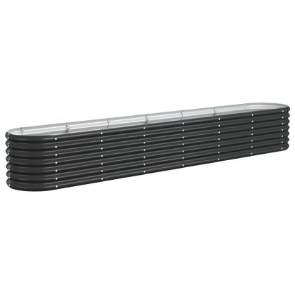 Градинска повдигната леха поцинкована стомана антрацит