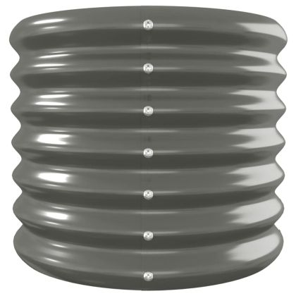 Градинска повдигната леха поцинкована стомана сиво