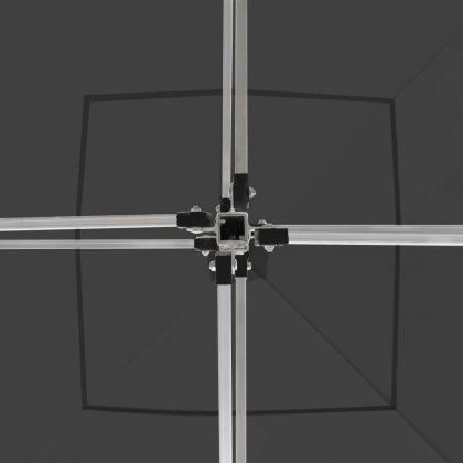 Професионална сгъваема шатра, алуминий, 3х3 м, антрацит