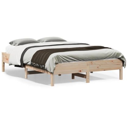 Рамка за легло без матрак, 120x190 см, масивна чамова дървесина