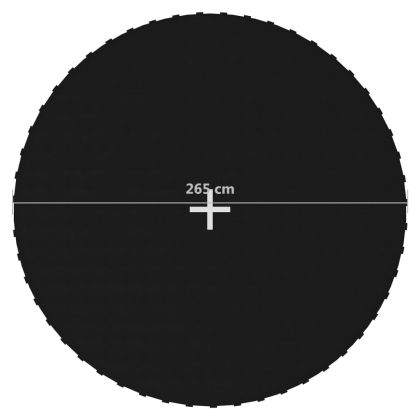 Отскачаща повърхност за кръгъл батут 10 Ft/3,05 м черен текстил