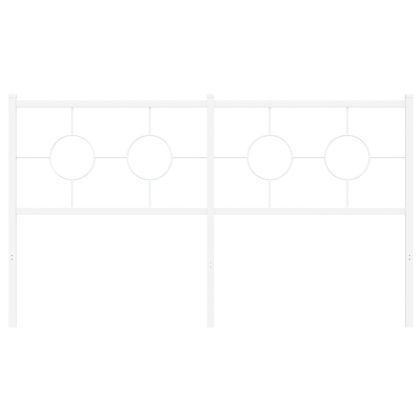 Метална табла за глава, бяла, 150 см