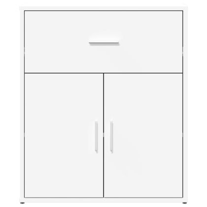 Сайдборди, 2 бр, бели, 60x31x70 см, инженерно дърво