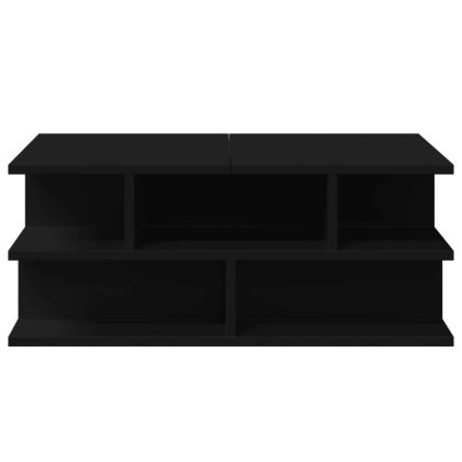 Кафе маса, черна, 70x70x29 см, инженерно дърво