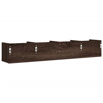 Стенен шкаф, кафяв дъб, 99x18x16,5 см, инженерно дърво